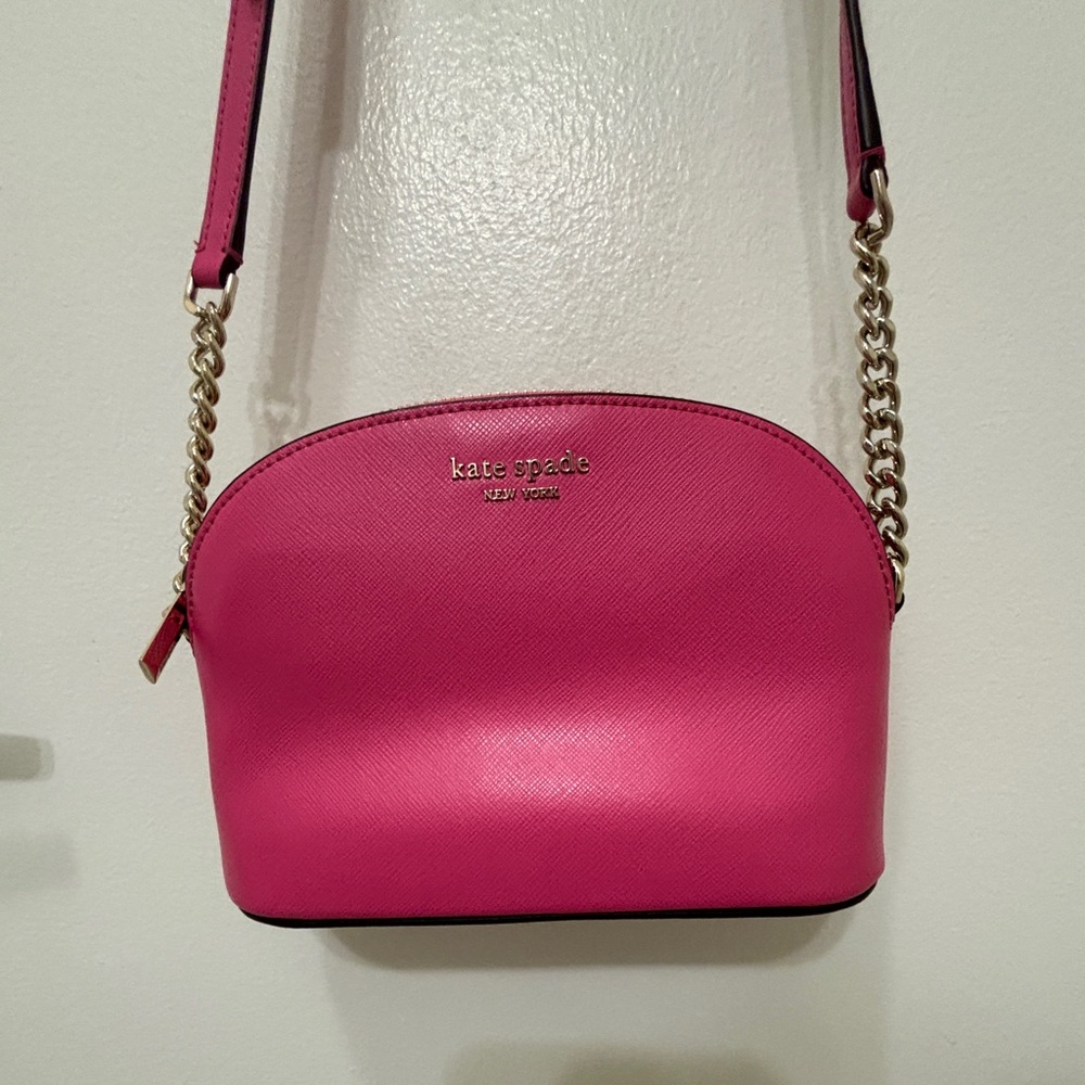 Kate Spade hot pink crossbody bag with adjustable straps